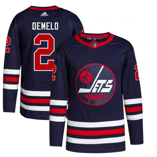 Men's Winnipeg Jets #2 Dylan DeMelo Fanatics Navy Alternate Premier Jersey